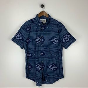 Urban Pipeline Men’s Blue Button Down Shirt Size Large L Tribal Southwestern
